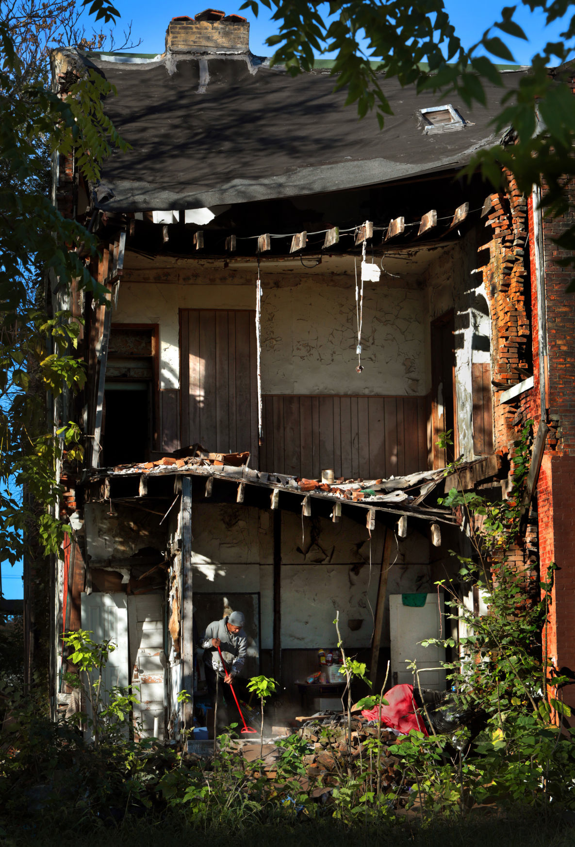 Decaying "dollhouse" offers closet for sleep, little else